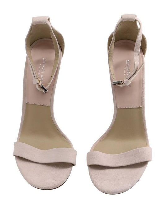 Michael Kors Ankle Strap Sandals in Nude Suede