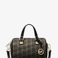 Grayson Small Metallic Empire Monogram Duffel Crossbody Bag