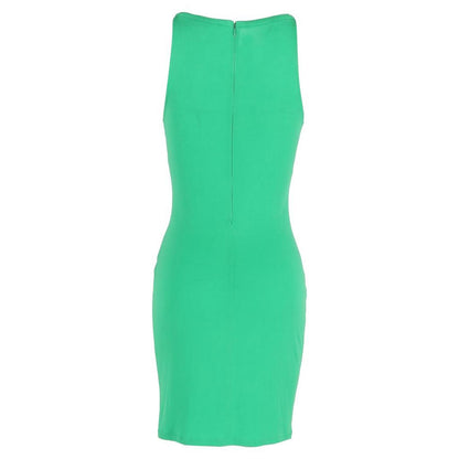 Michael Kors Chain Halter Dress in Green Rayon