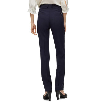 Women's Virgin Wool Regular-Fit High-Rise Pants