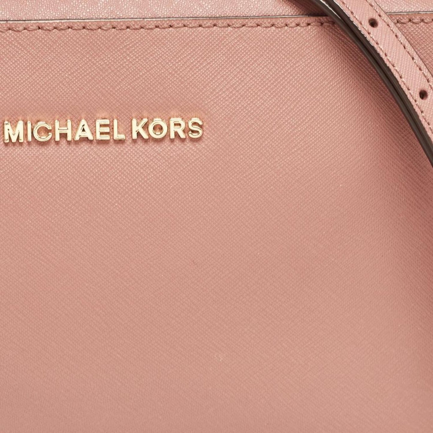 Michael Kors Old Rose Leather Large East West Jet Set Crossbody Bag