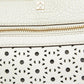 Kate Spade White Leather Lasercut Messenger Bag