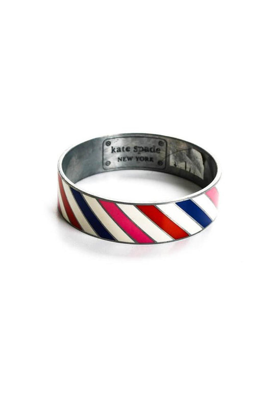 Kate Spade New York Womens Striped Print Walk on Air Bangle Bracelet Multicolor