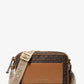 Jet Set Large Signature Logo Print Woven Crossbody Bag