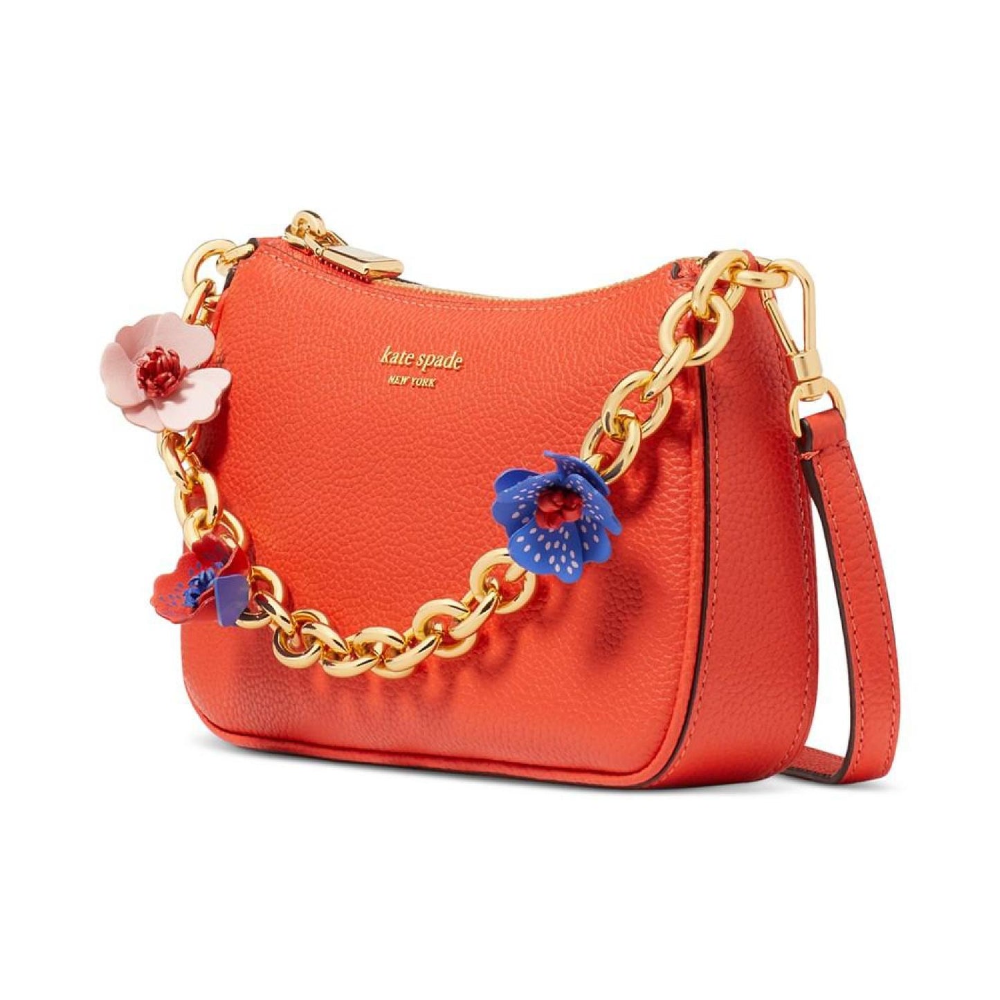 Jolie Novelty Flower Pebbled Leather Mini Convertible Crossbody