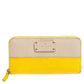 Kate Spade Yellow/beige Leather Grove Court Lacey Zip Around Wallet..