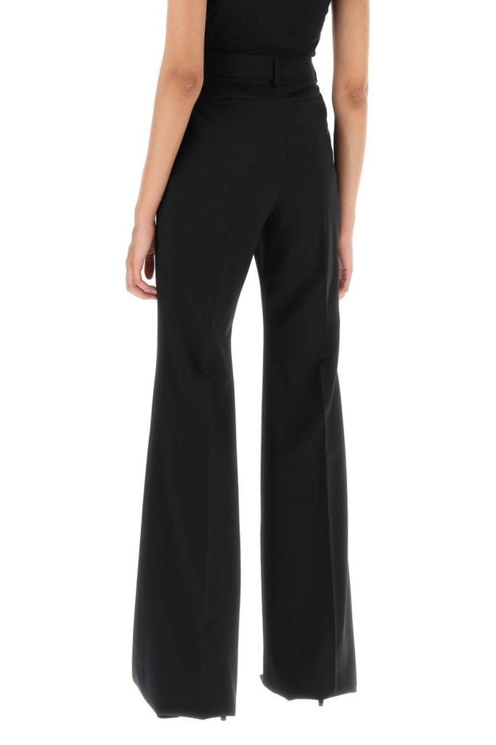 Sportmax 'hangar' Flared Pants In Light Wool