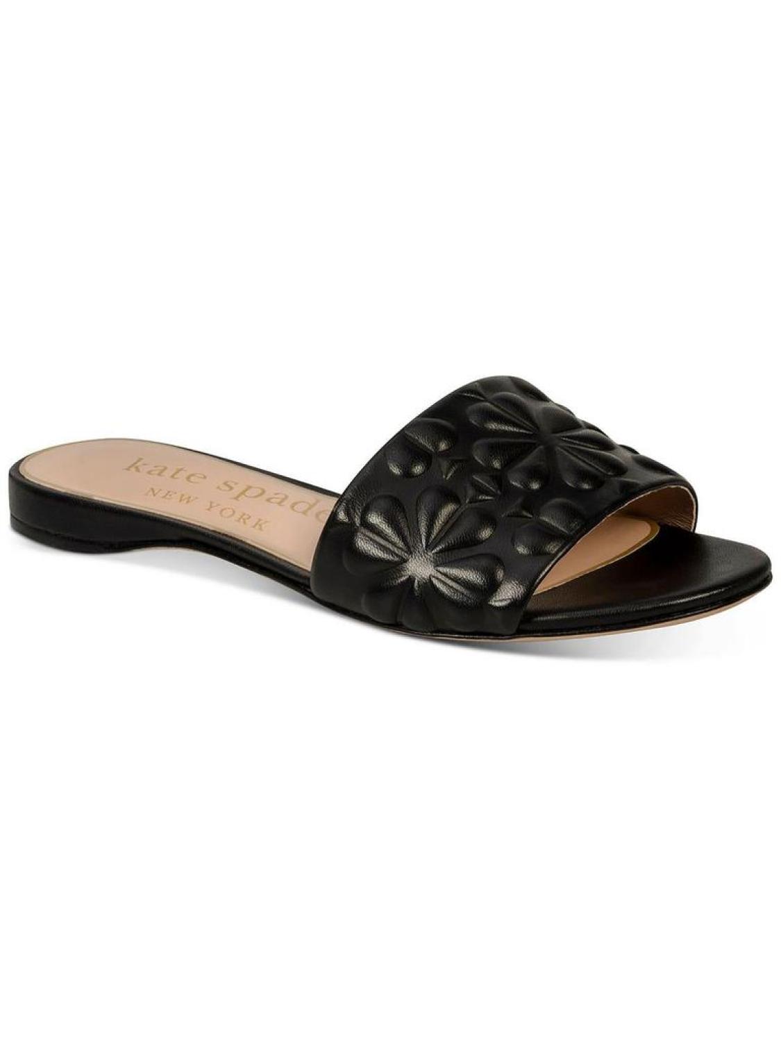 Emmie Womens Leather Logo Slide Sandals