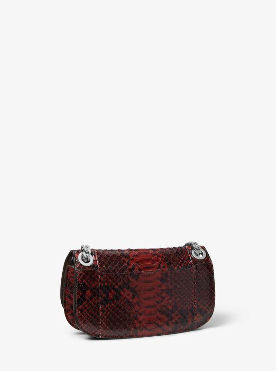 Christie Mini Python Embossed Leather Envelope Bag