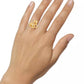 Gold-Tone Pavé Flower Wrap Ring