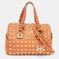 Michael Michael Kors Studded Leather Grayson Boston Bag