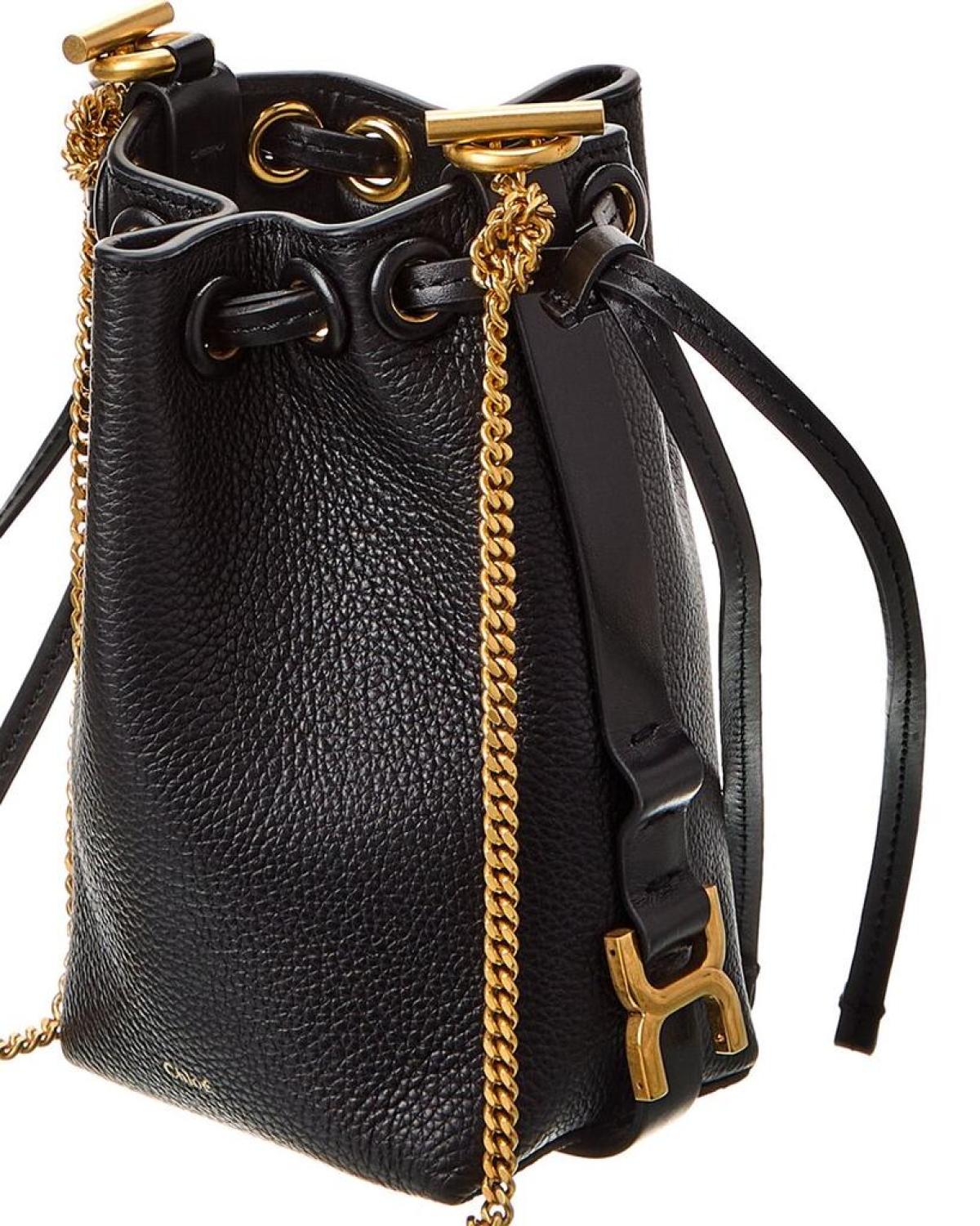 Chloé Marcie Micro Leather Bucket Bag