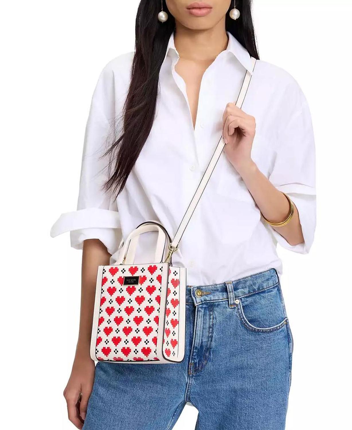 Manhattan Pixel Hearts Mini Tote Bag