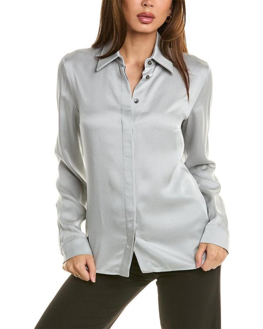 Michael Kors Collection Techno Charmeuse Hansen Shirt