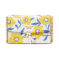 Knott Sunshine Floral Embossed Pebbled Leather Flap Mini Crossbody