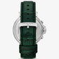 Oversized Maren Silver-Tone and Crocodile Embossed Leather Watch