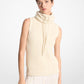 Cashmere Sleeveless Funnel-Neck Sweater