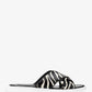 Daphne Zebra Calf Hair Slide Sandal