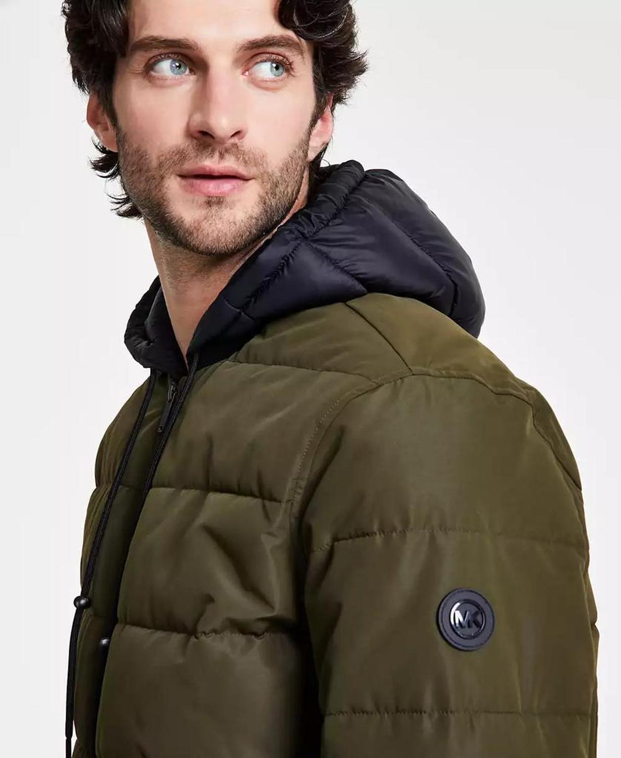 Men's Hooded Puffer Bomber Jacket