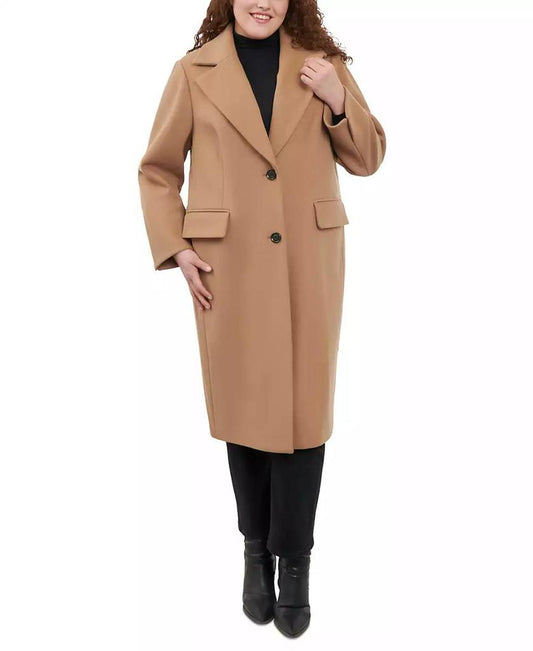 Plus Size Single-Breasted Coat, Created for Macy's