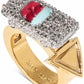 Two-Tone Pavé Car Statement Ring