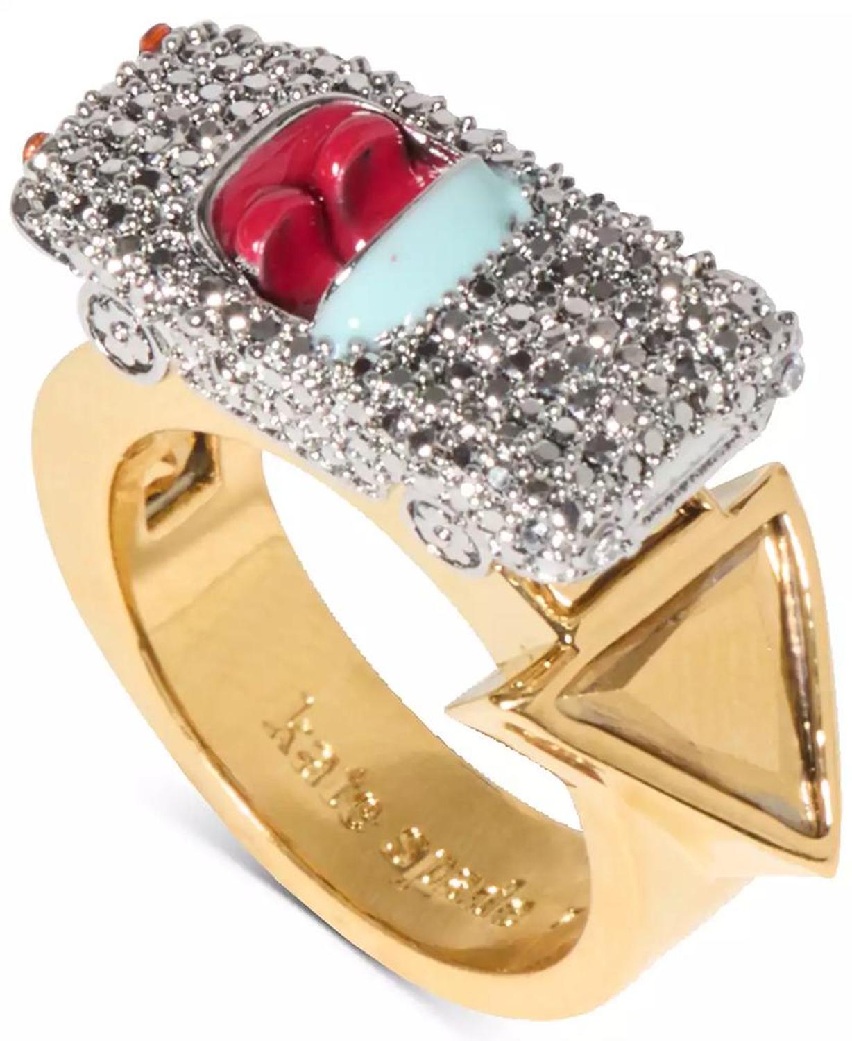 Two-Tone Pavé Car Statement Ring