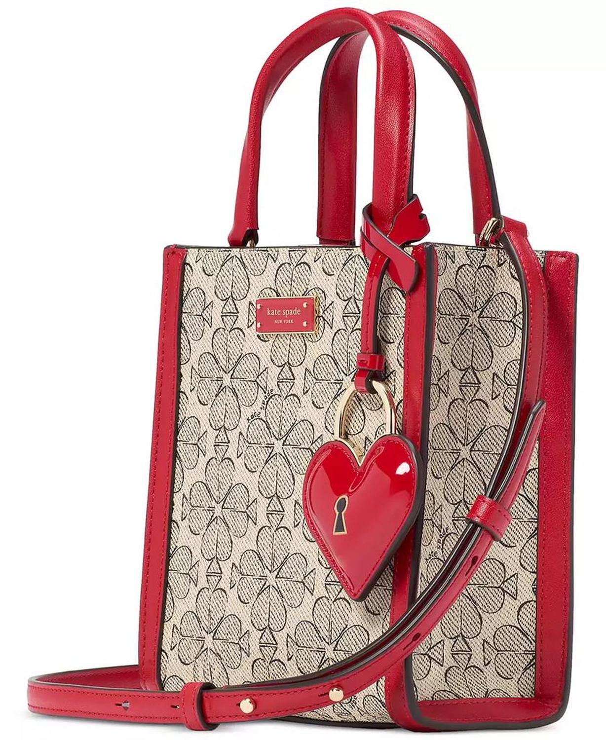 Valentine's Day Spade Flower Coated Canvas Manhattan Mini Tote