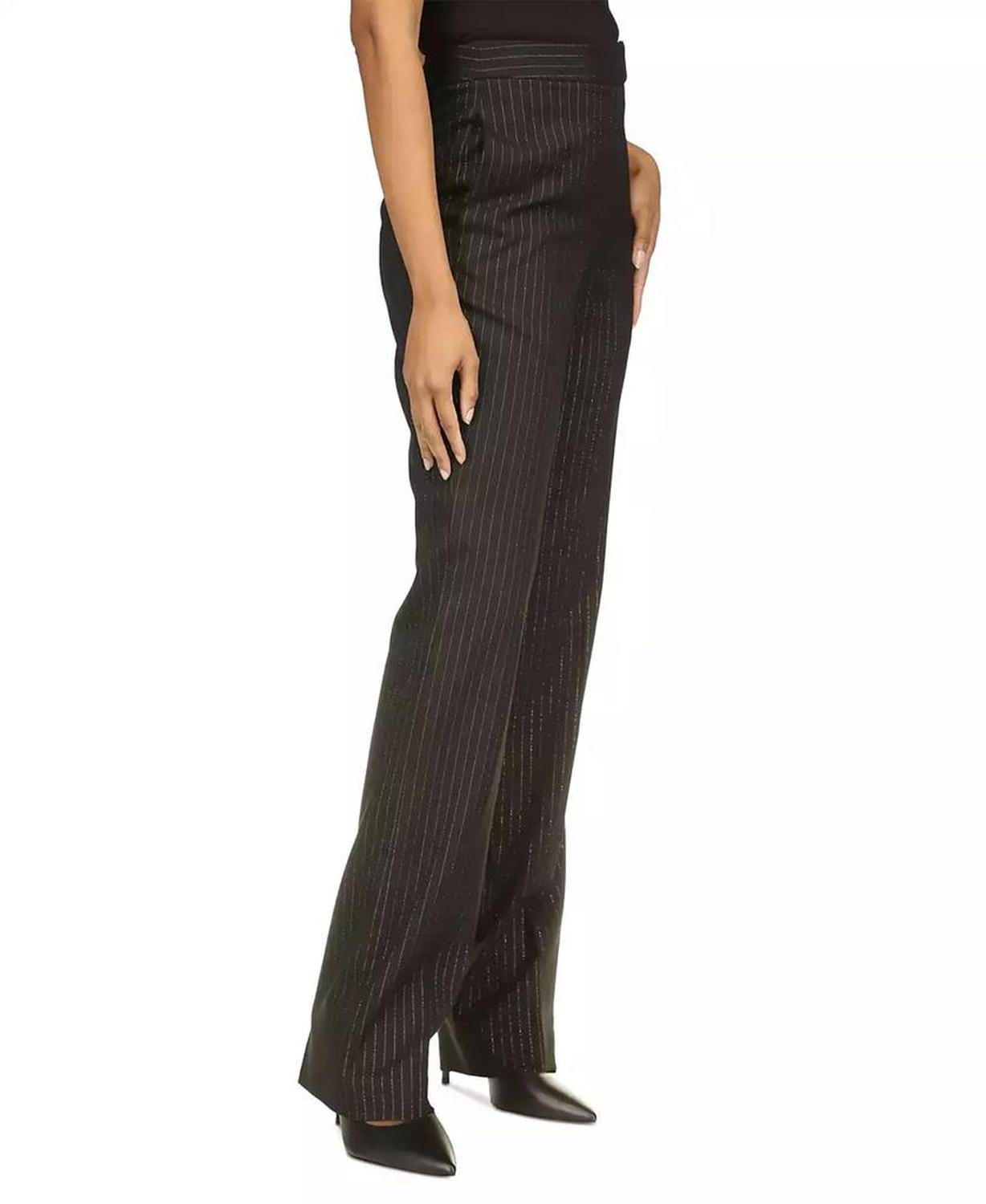 Women's Pinstriped Boot-Cut Trousers