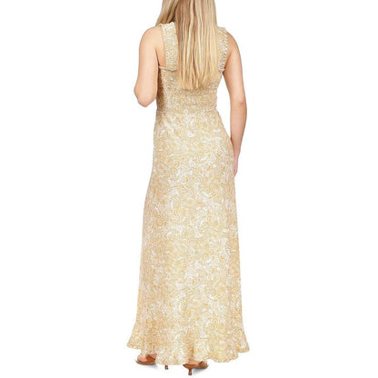 Womens Paisley Polyester Maxi Dress