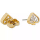 Colored Cubic Zirconia Spade Stud Earrings