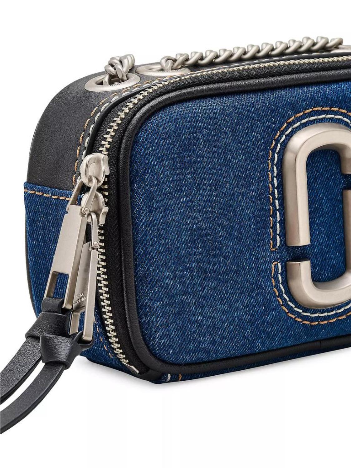 The Denim Chain Snapshot Crossbody Bag