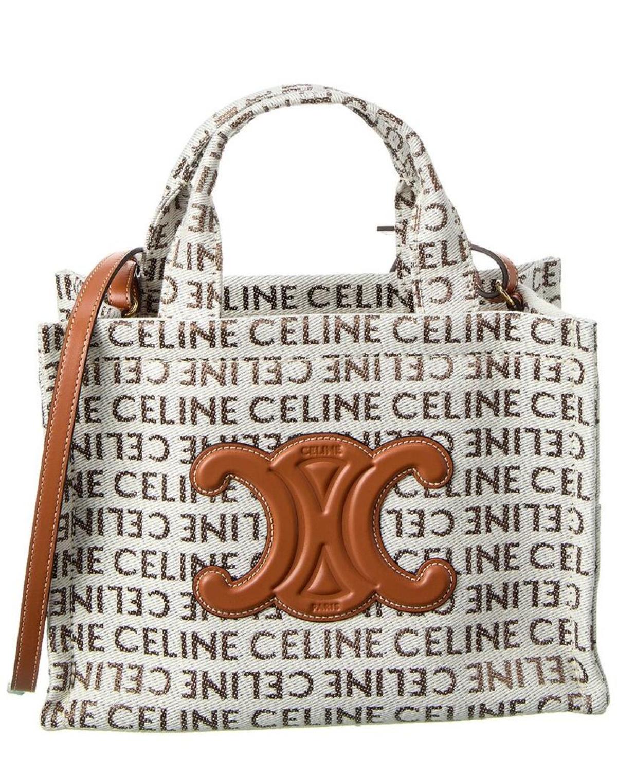 CELINE Cabas Thais Small Canvas Tote