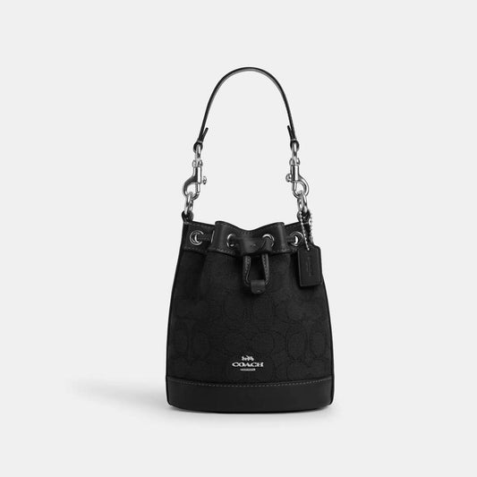 Coach Outlet Mini Bucket Bag In Signature Jacquard