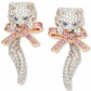 Two-Tone Pavé Pawlina Front-to-Back Earrings