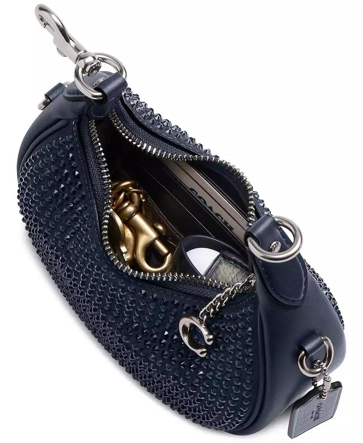 Jonie Mini Suede Bag with Crystals