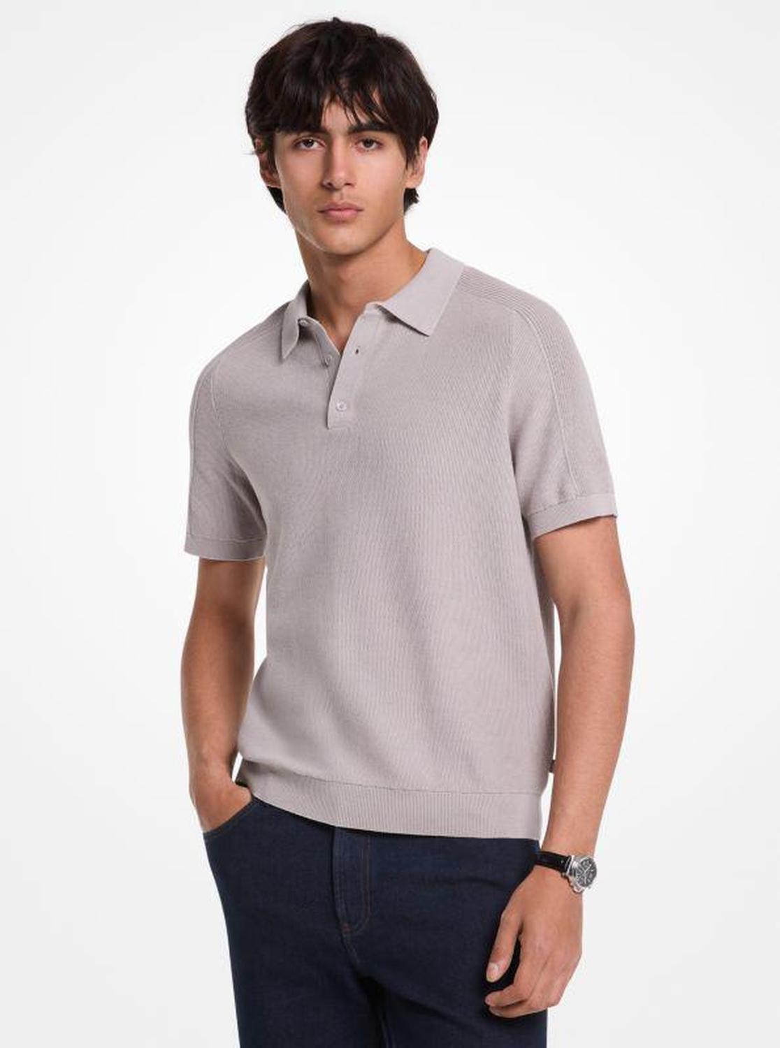 Cotton Mouliné Polo Shirt