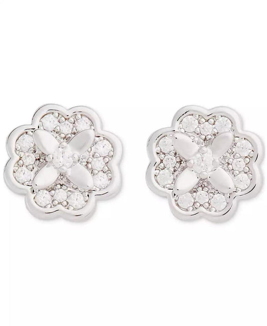 Silver-Tone Heritage Bloom Mini Stud Earrings