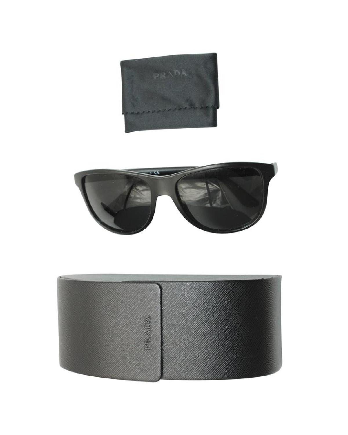 Prada SPR 20S Tinted Sunglasses in Black Plastic