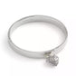 Faux Stone Signature Quilted Heart Charm Bangle Bracelet