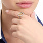 Two-Tone 2-Pc. Set Cubic Zirconia Pavè Lucky Charm Stack Rings