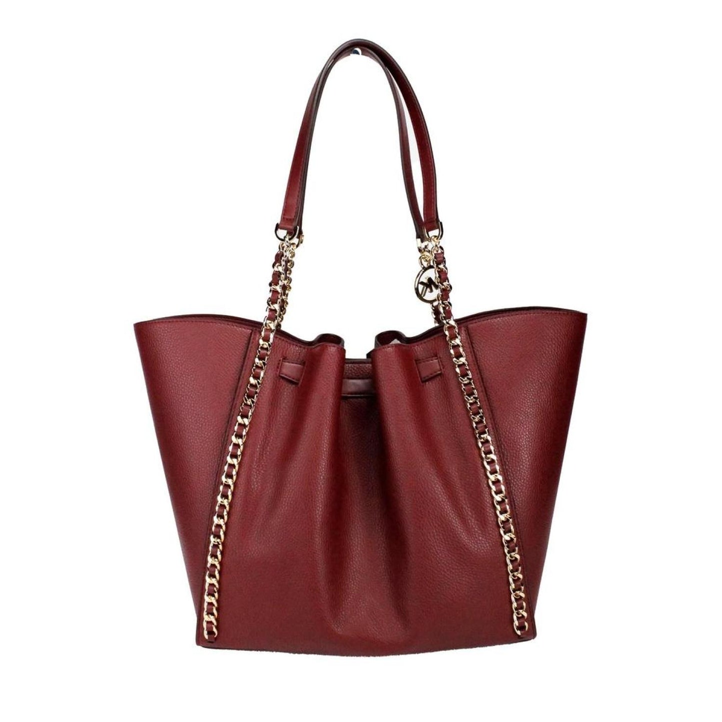 Michael Kors Mina Large  Cherry Leather Belted Chain Inlay Tote Women's Bag