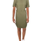 Womens Woven Short Sleeves Shirtdress