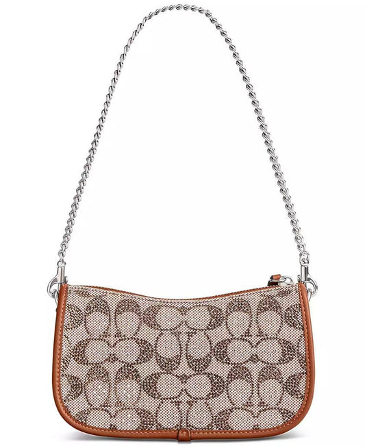 Swinger Signature Jacquard Shoulder Bag