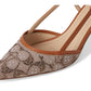 Rosie Crystal Signature Jacquard Slingback