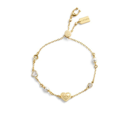 Faux Stone Signature Horse Carriage Slider Bracelet