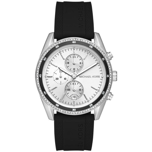 Women's Hadyn Chronograph Black Silicone Watch 42mm