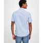 Men's Slim-Fit Short Sleeve Button-Front Chambray Shirt