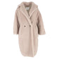 Teddy Bear Icon Coat in Beige Faux Fur