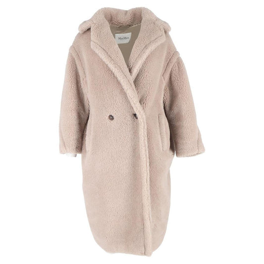 Teddy Bear Icon Coat in Beige Faux Fur