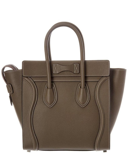 CELINE Luggage Micro Leather Tote